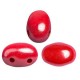 Cuentas de vidrio Samos® by Puca® - Opaque coral red luster 93200/14400